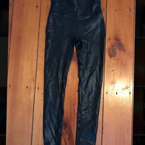Spanx petite faux leather leggings